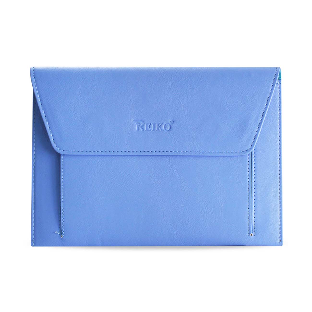 REIKO PREMIUM LEATHER CASE POUCH FOR 8.2INCHES IPADS AND TABLETS In BLUE