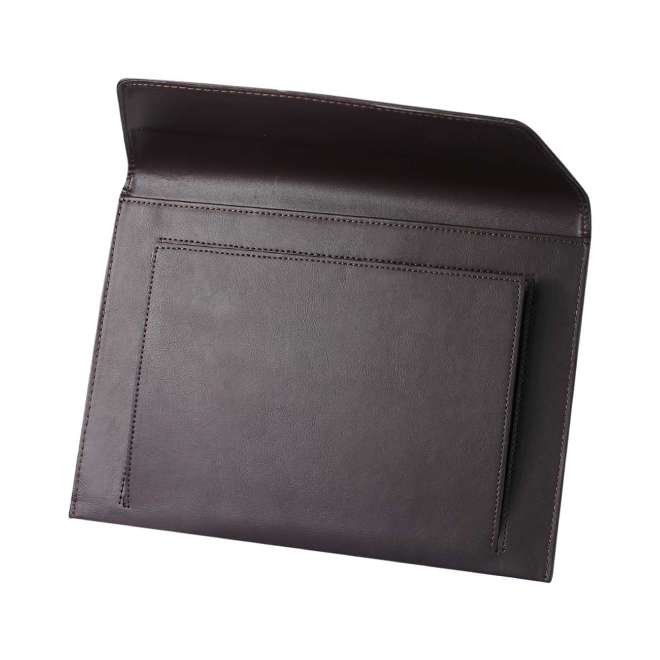REIKO PREMIUM LEATHER CASE POUCH FOR 8.2INCHES IPADS AND TABLETS In BROWN
