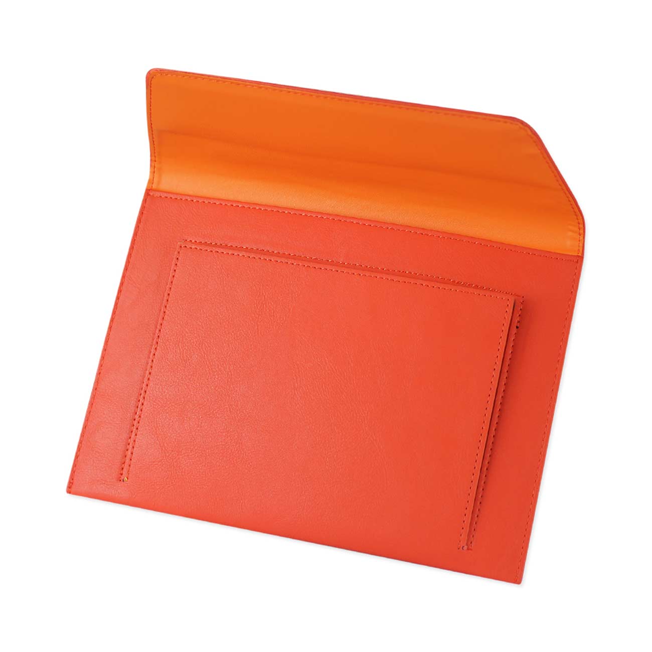 REIKO PREMIUM LEATHER CASE POUCH FOR 8.2INCHES IPADS AND TABLETS In ORANGE
