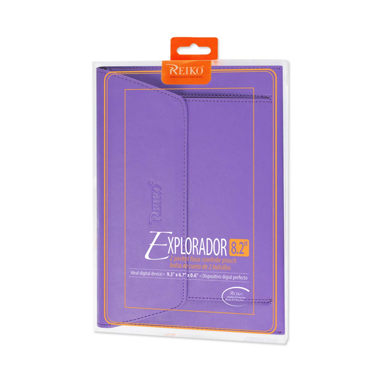 Reiko Premium Leather Case Pouch For 8.2Inches Ipads And Tabletspurple
