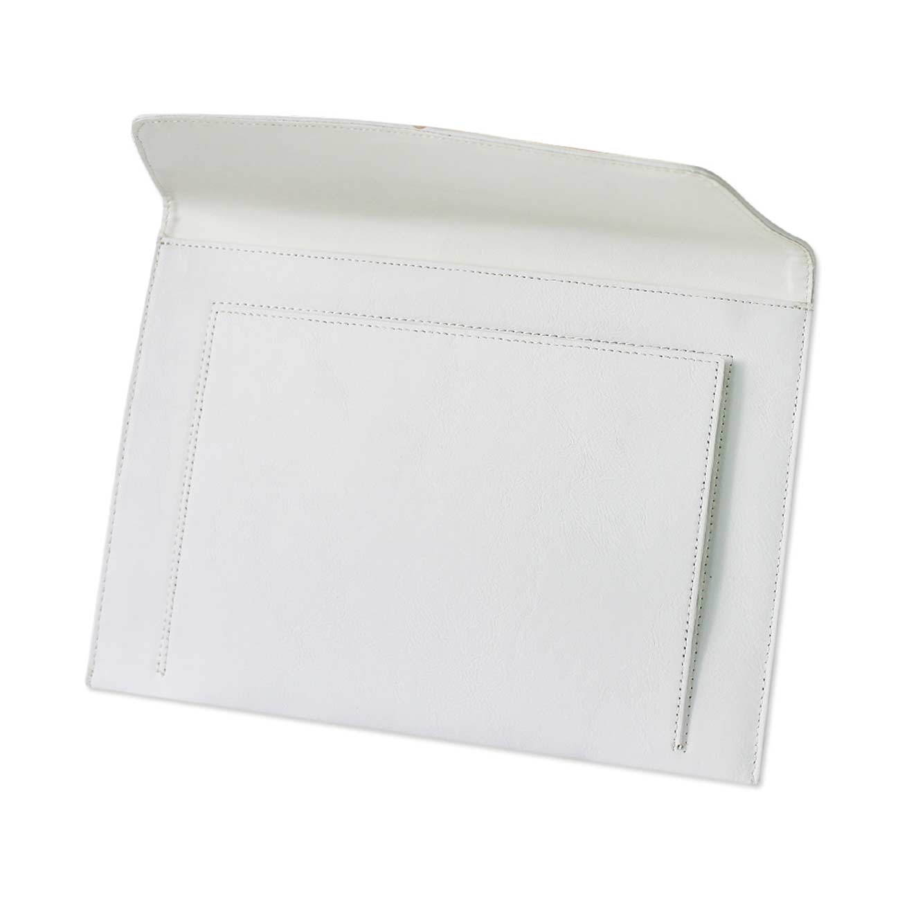 PREMIUM LEATHER CASE POUCH FOR 8.2INCHES IPADS AND TABLETS In WHITE