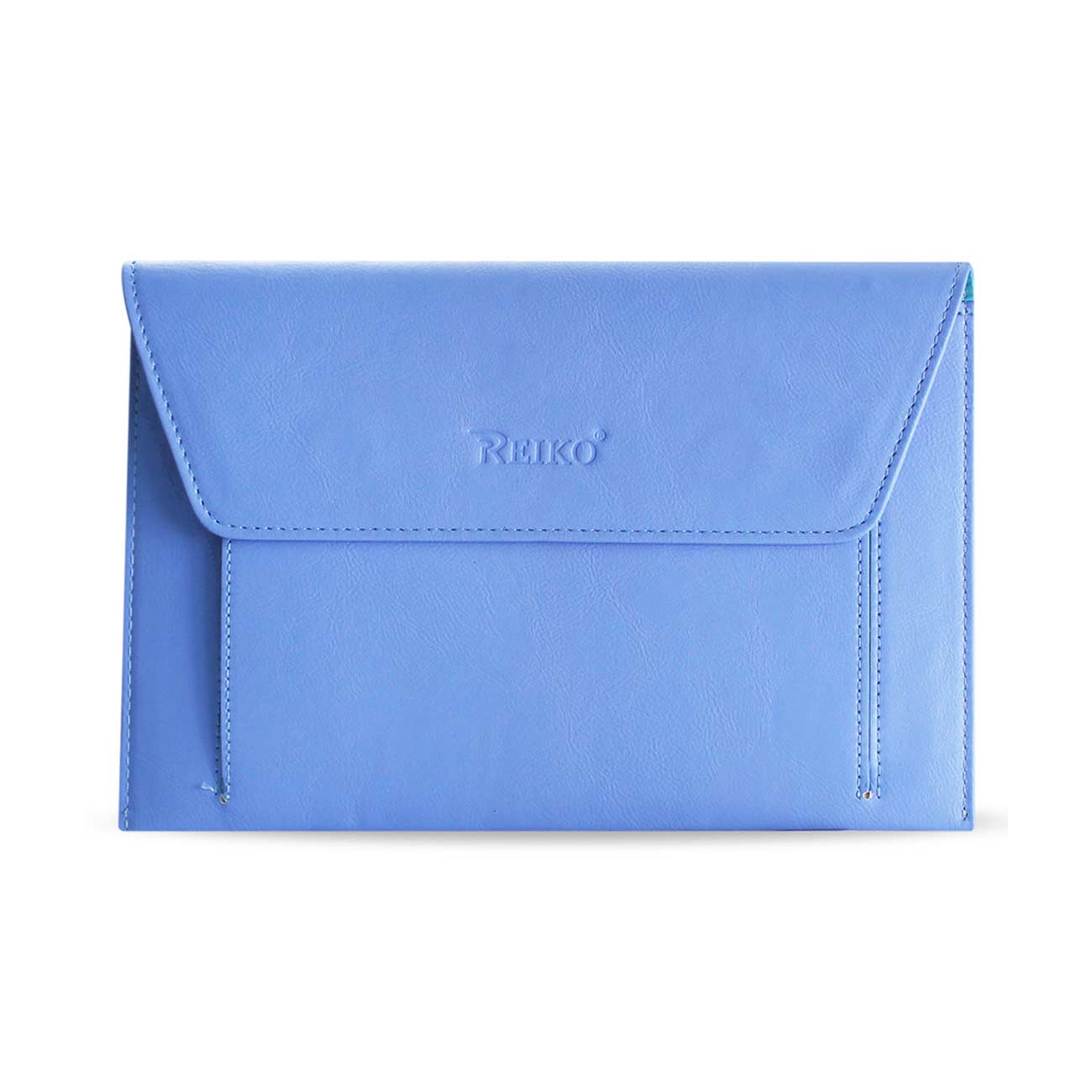 REIKO PREMIUM LEATHER CASE POUCH FOR 8.9INCHES IPADS AND TABLETS In BLUE