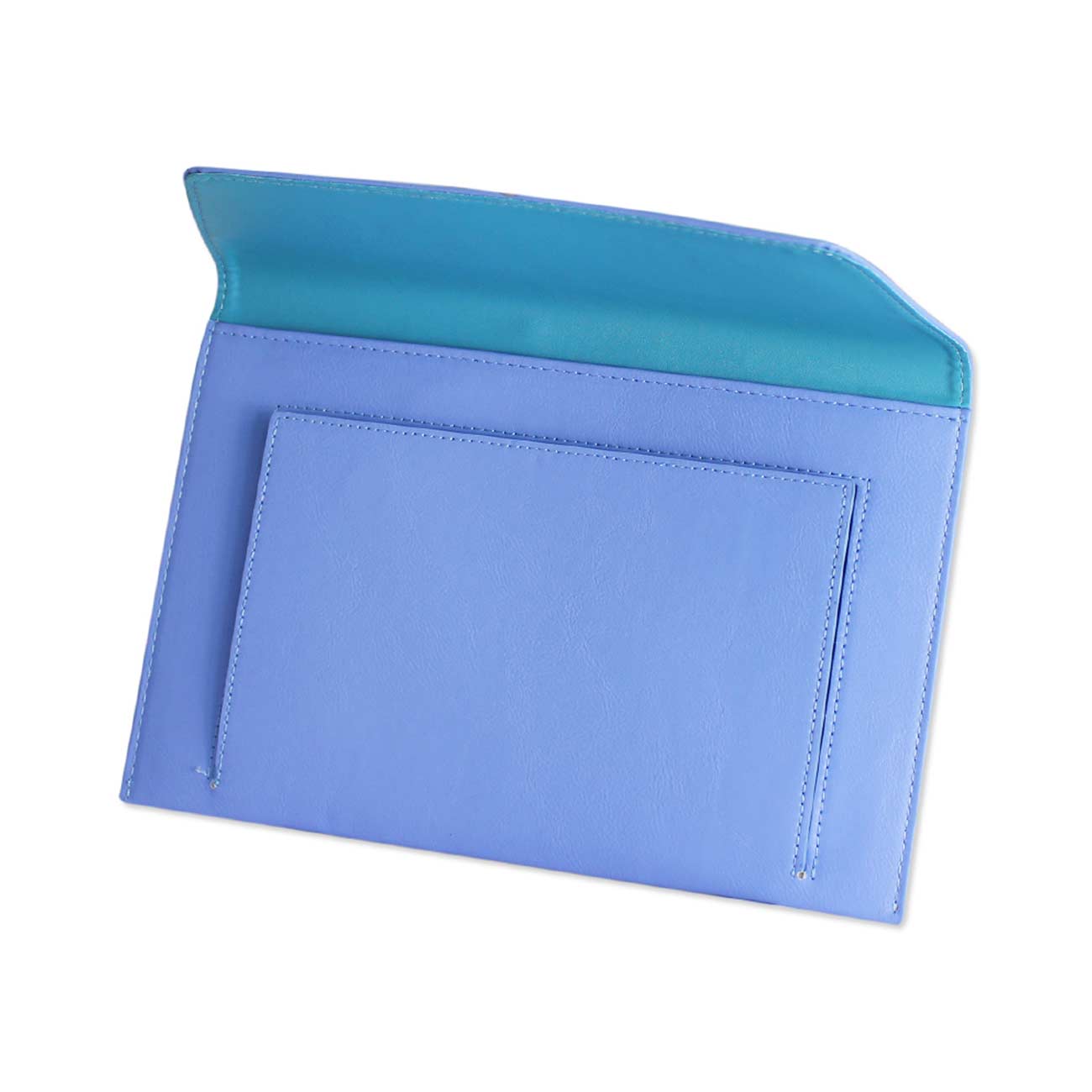 REIKO PREMIUM LEATHER CASE POUCH FOR 8.9INCHES IPADS AND TABLETS In BLUE
