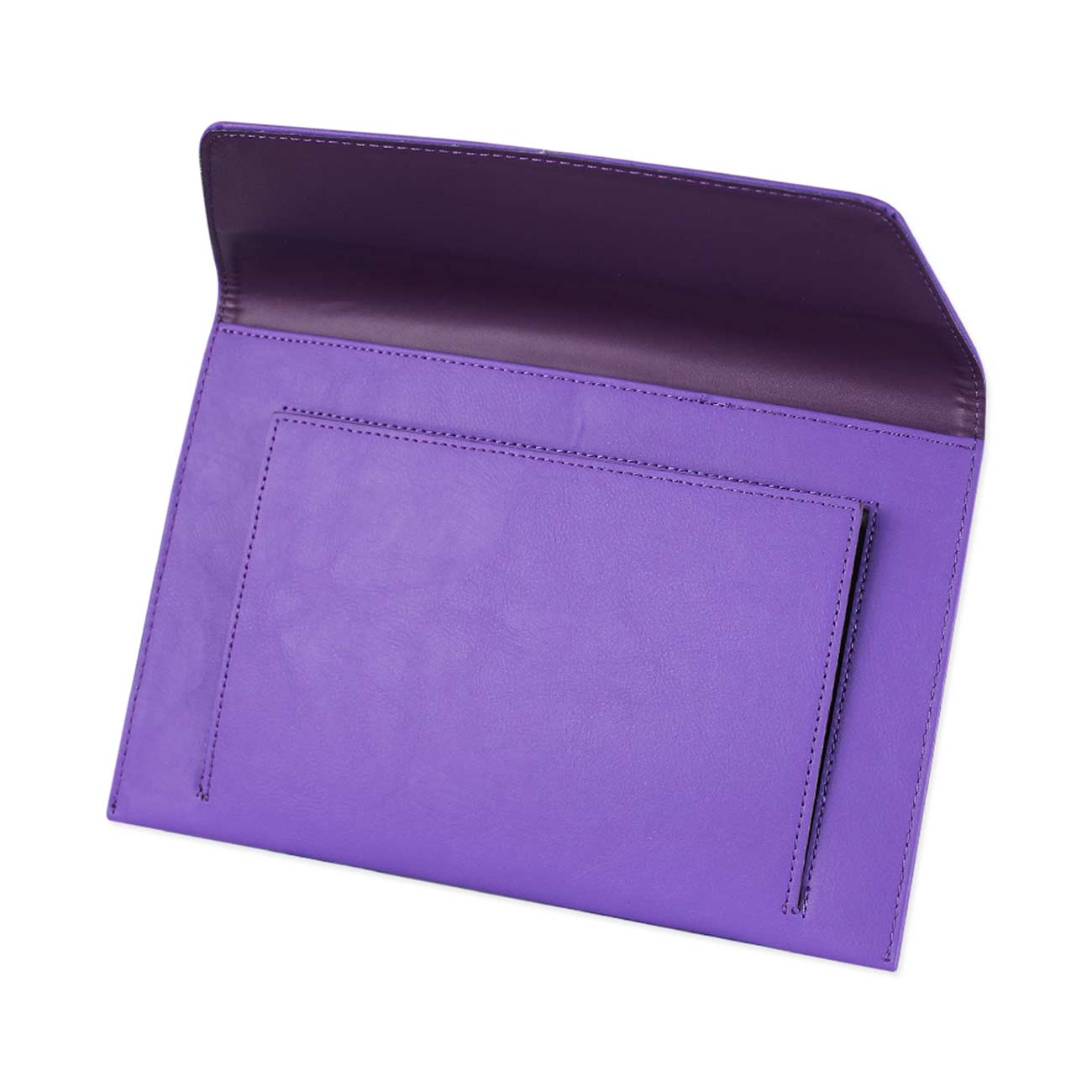 REIKO PREMIUM LEATHER CASE POUCH FOR 8.9INCHES IPADS AND TABLETS In PURPLE