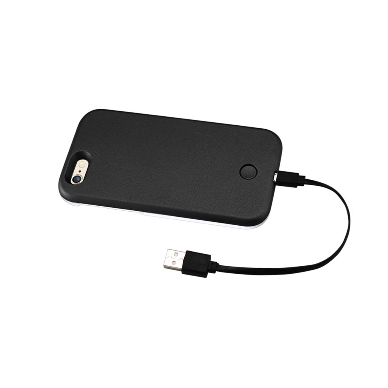 Case Illuminated LED Selfie Light Up iPhone 6 Plus/ 6S Plus Black Color