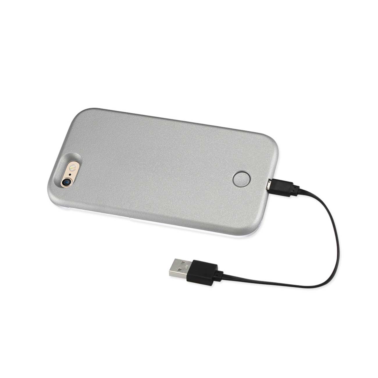 Case Illuminated LED Selfie Light Up iPhone 6 Plus/ 6S Plus Silver Color