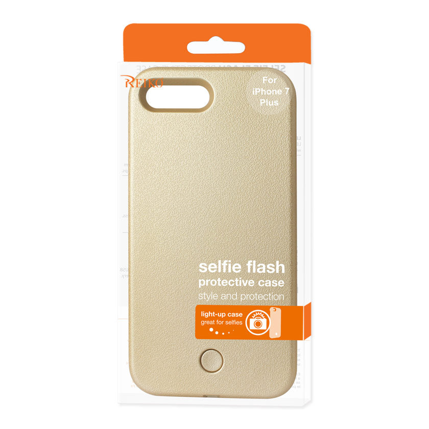 Case Illuminated LED Selfie Light Up iPhone 8 Plus/ 7 Plus Gold Color