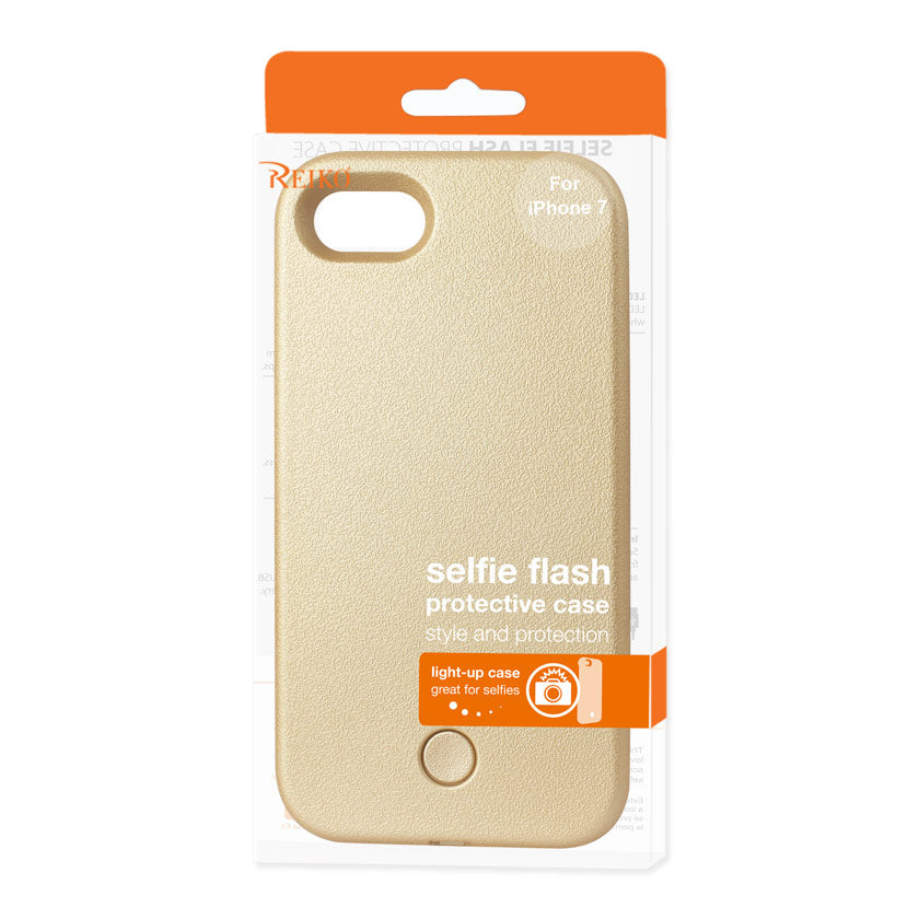 Case Illuminated LED Selfie Light Up iPhone 7/ 8/ SE2 Gold Color