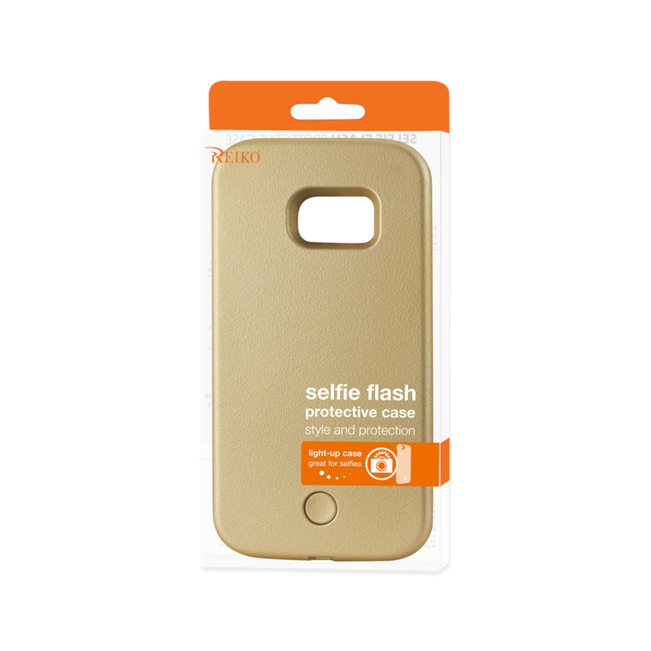 SAMSUNG GALAXY S7 LED SELFIE LIGHT UP ILLUMINATED CASE IN GOLD