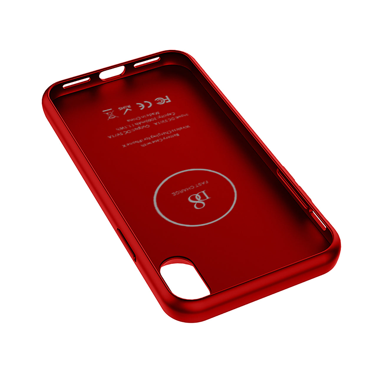 Real 3000mAh Rechargeable Extended Protective Battery Charging Case for iPhone X In Red