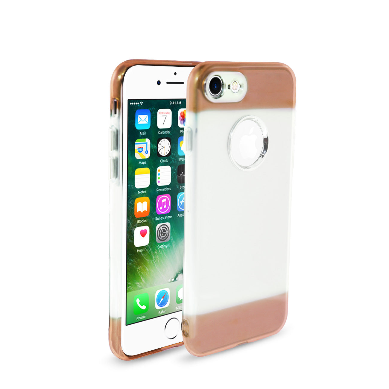 Cover Bumper TPU Soft Protective Flexible Colorful Apple iPhone 7Plus/ 8Plus 5.5inch Brown Color