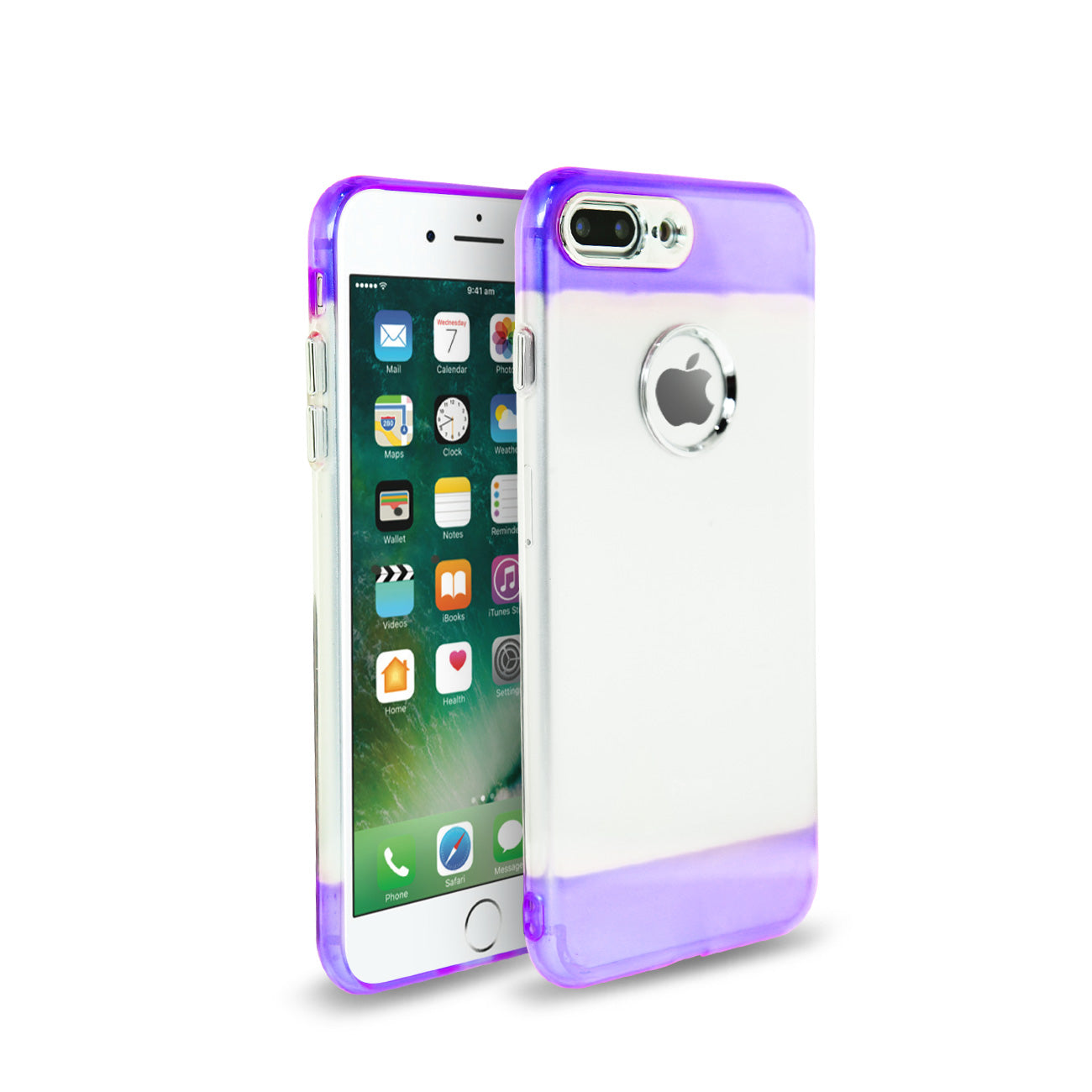 Cover Bumper TPU Soft Protective Flexible Colorful Apple iPhone 7Plus/ 8Plus 5.5 Inch Purple Color