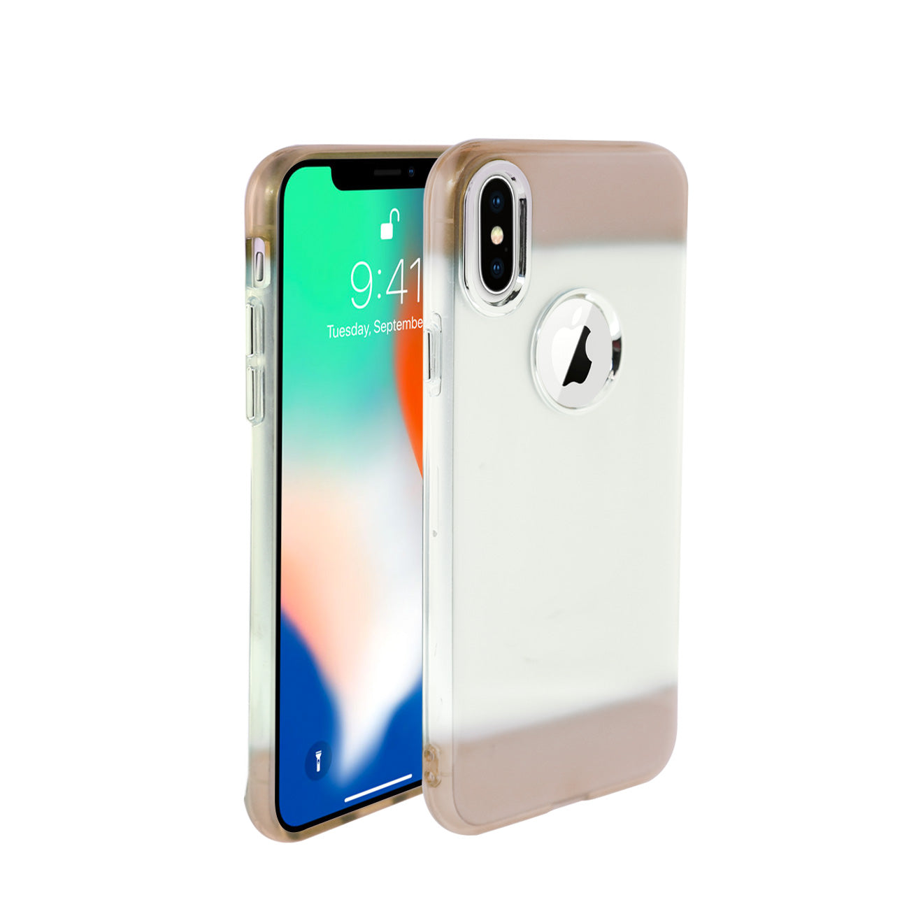 Cover Bumper TPU Soft Colorful Protective Flexible Apple iPhone X 5.8 Inch Brown Color