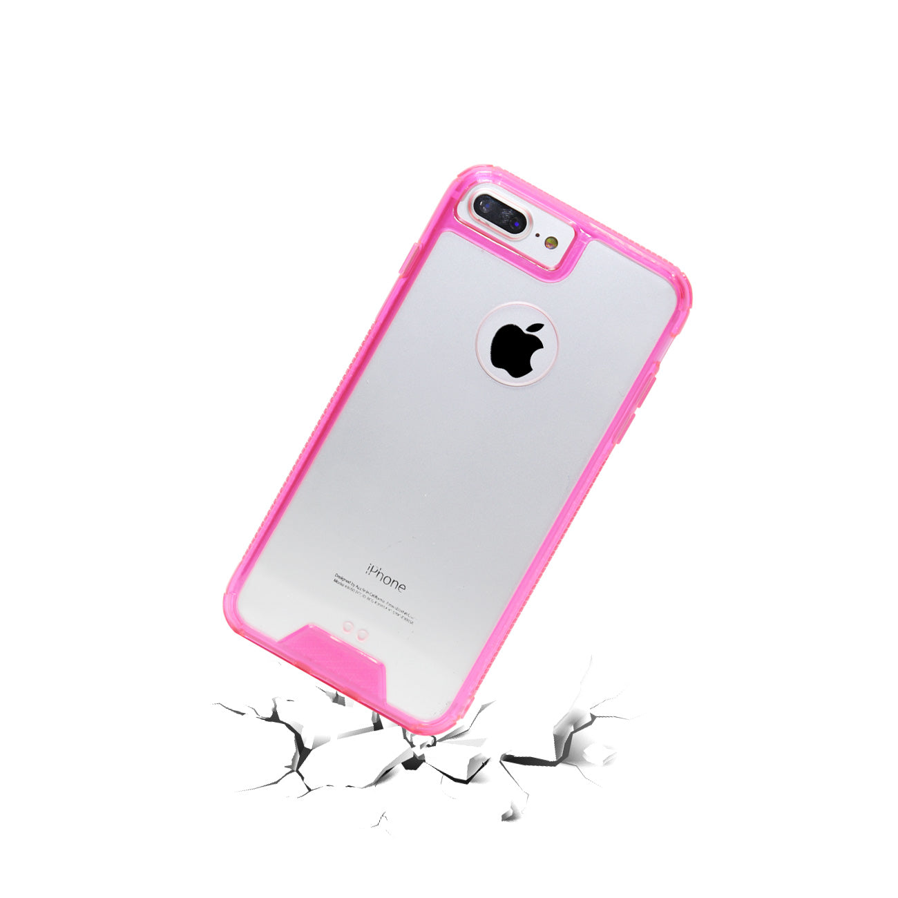 Back Cover Bumper TPU Slim iPhone 7/ 8/ SE2 Clear Hot Pink Color
