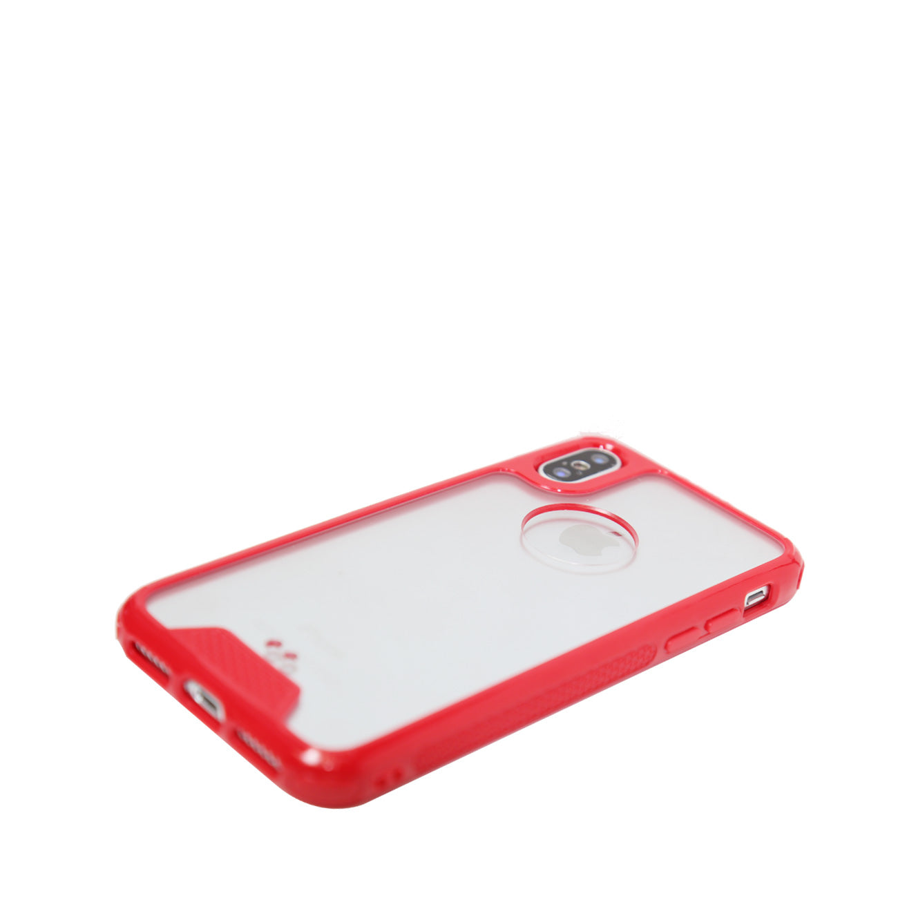 iPhone X Slim Bumper TPU Back Cover In Clear Red
