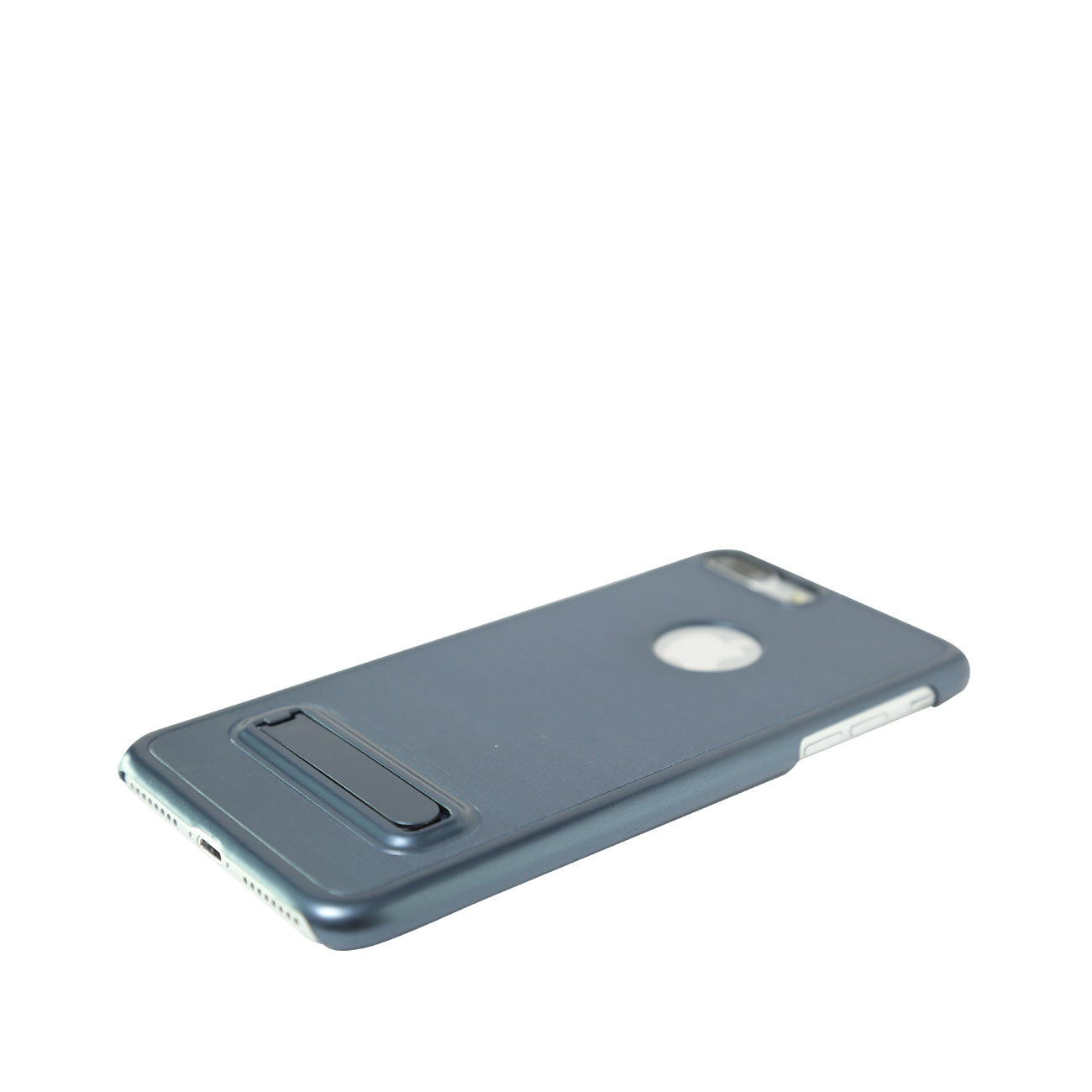 Case Metal Brushed Texture With Kickstand iPhone 7 Plus/ 8 Plus Blue Color