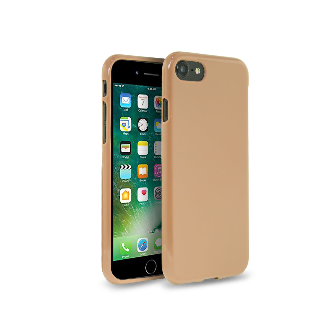 Case Slim Colorful Jelly iPhone 7/ 8/ SE2 Brown Color
