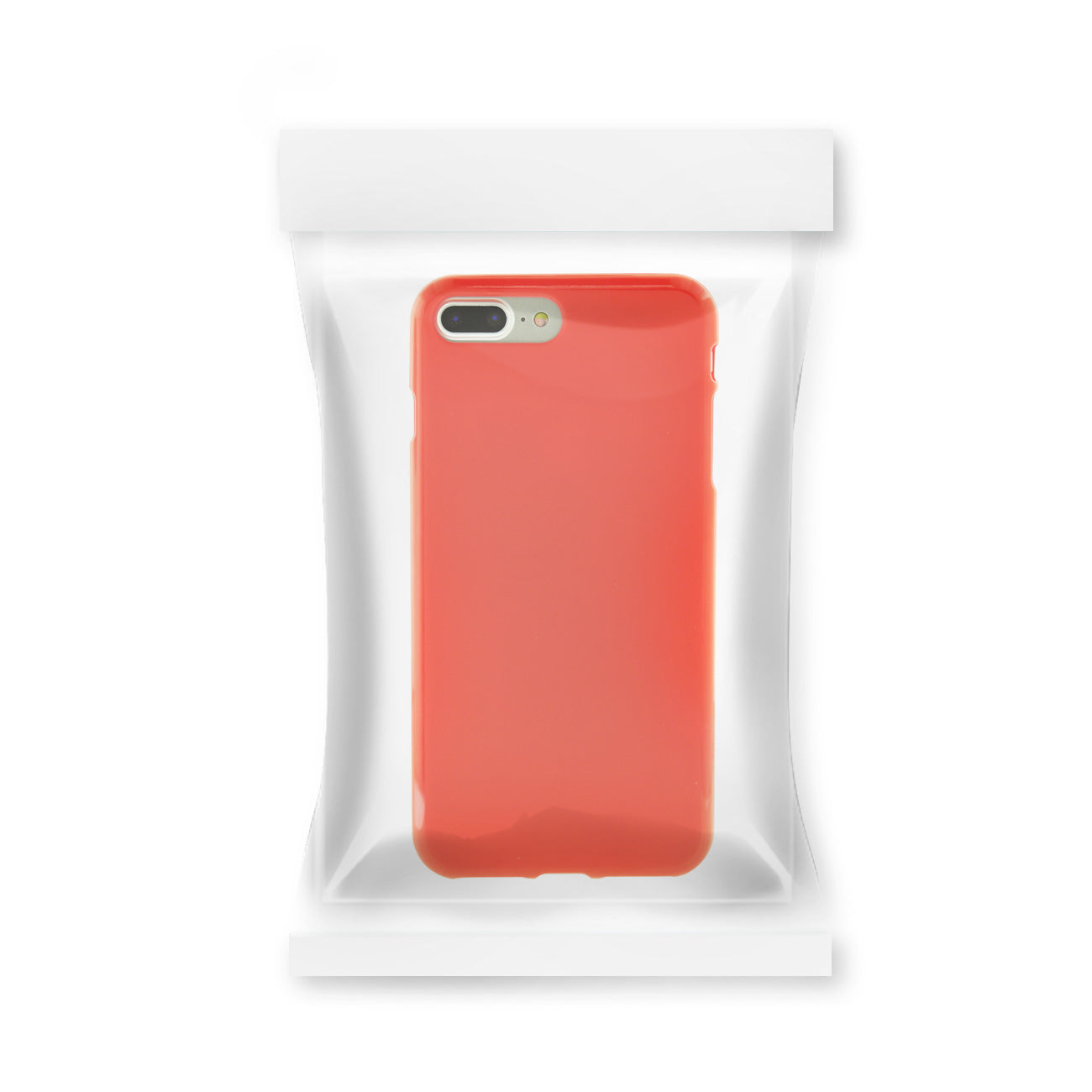 Case Slim Colorful Jelly iPhone 7 Plus/ 8 Plus Red Color