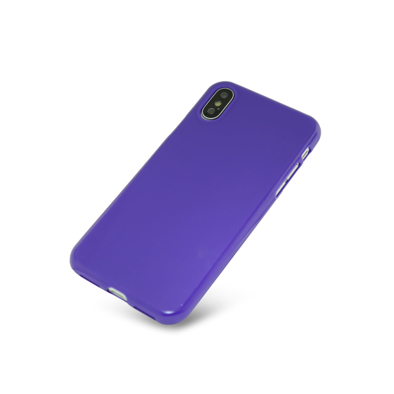 iPhone X Slim Colorful Jelly Case In Purple