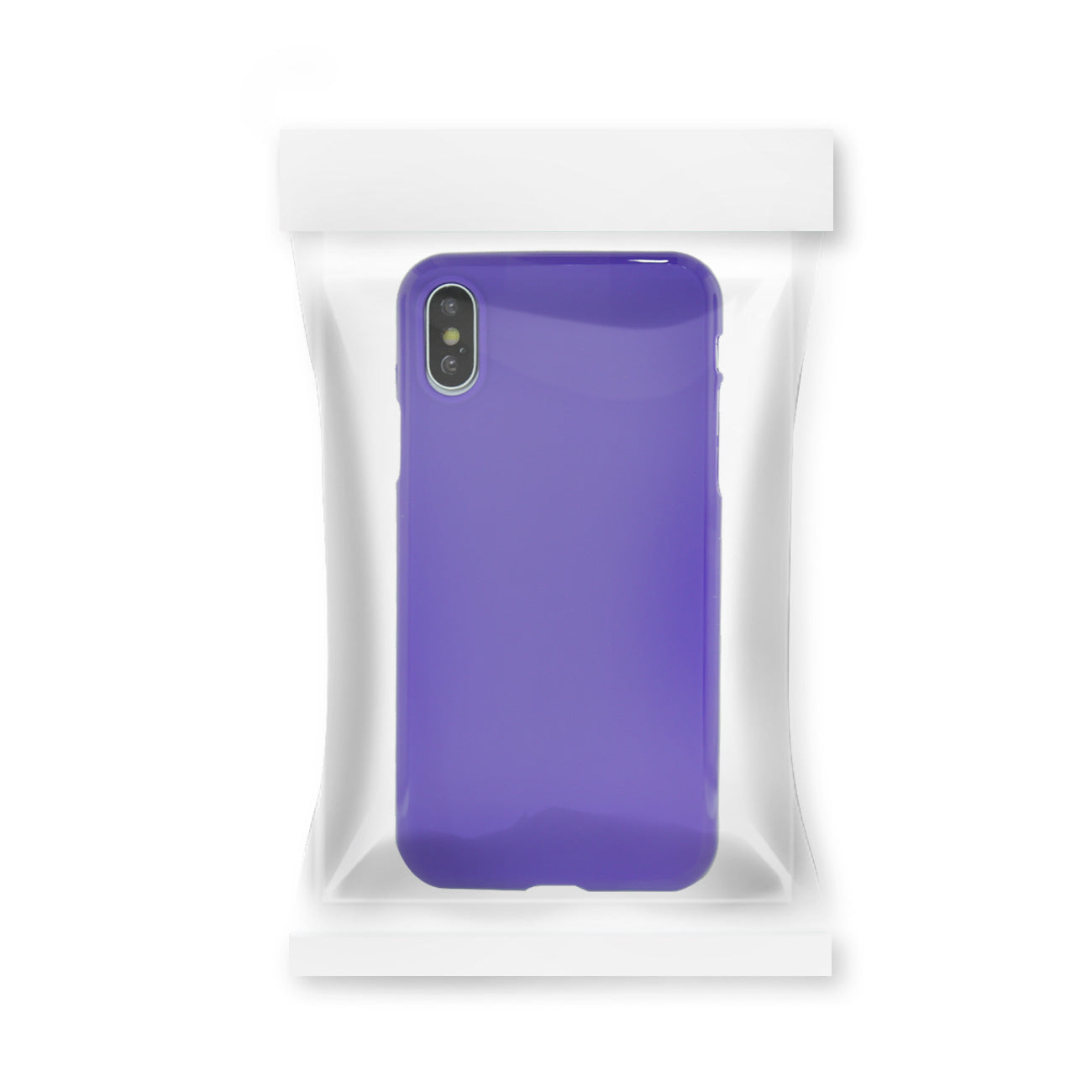 iPhone X Slim Colorful Jelly Case In Purple