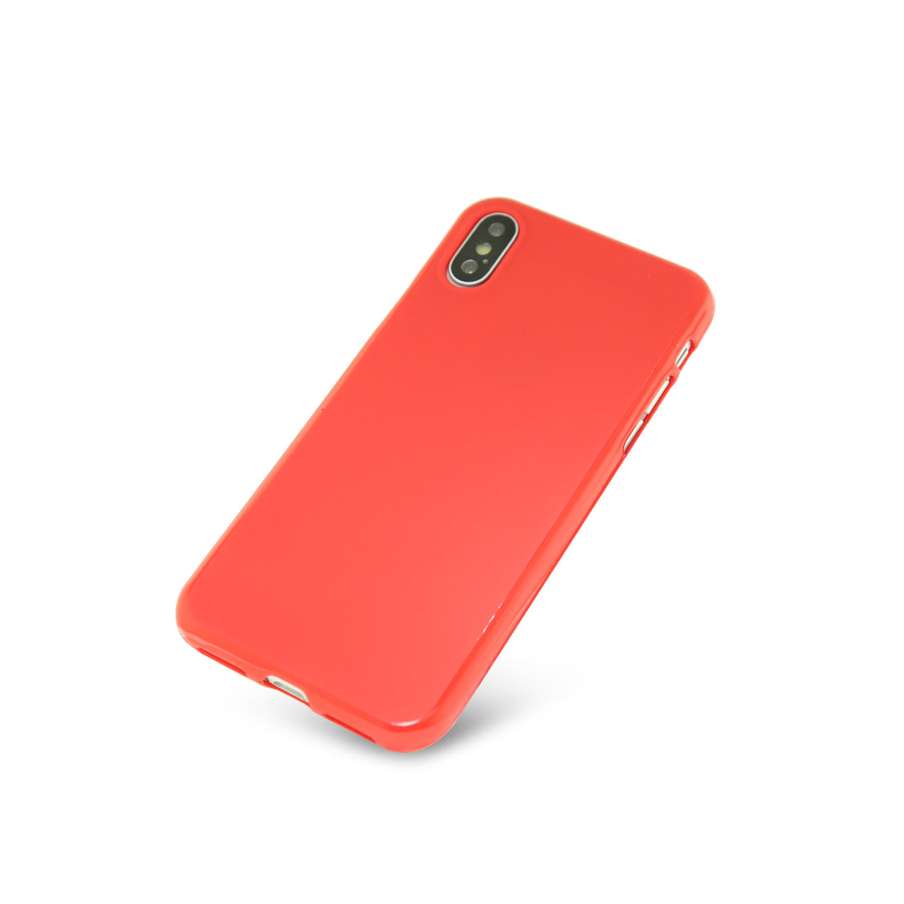 iPhone X Slim Colorful Jelly Case In Red