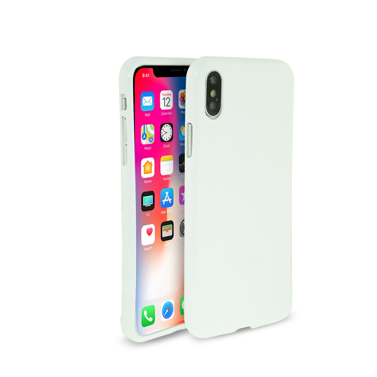 iPhone X Slim Colorful Jelly Case In White