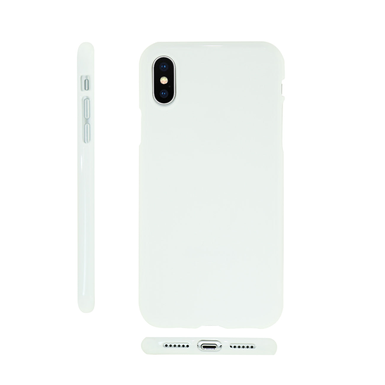 iPhone X Slim Colorful Jelly Case In White