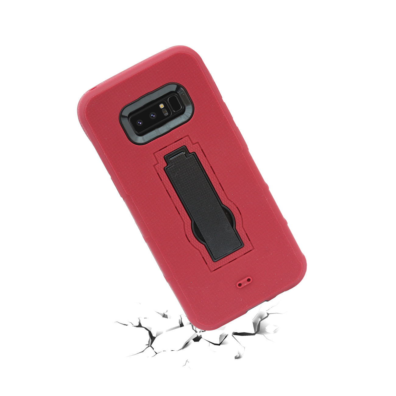 Case Protective Hybrid Dual Layer Kick-Stand Samsung Galaxy Note 8 Red Color