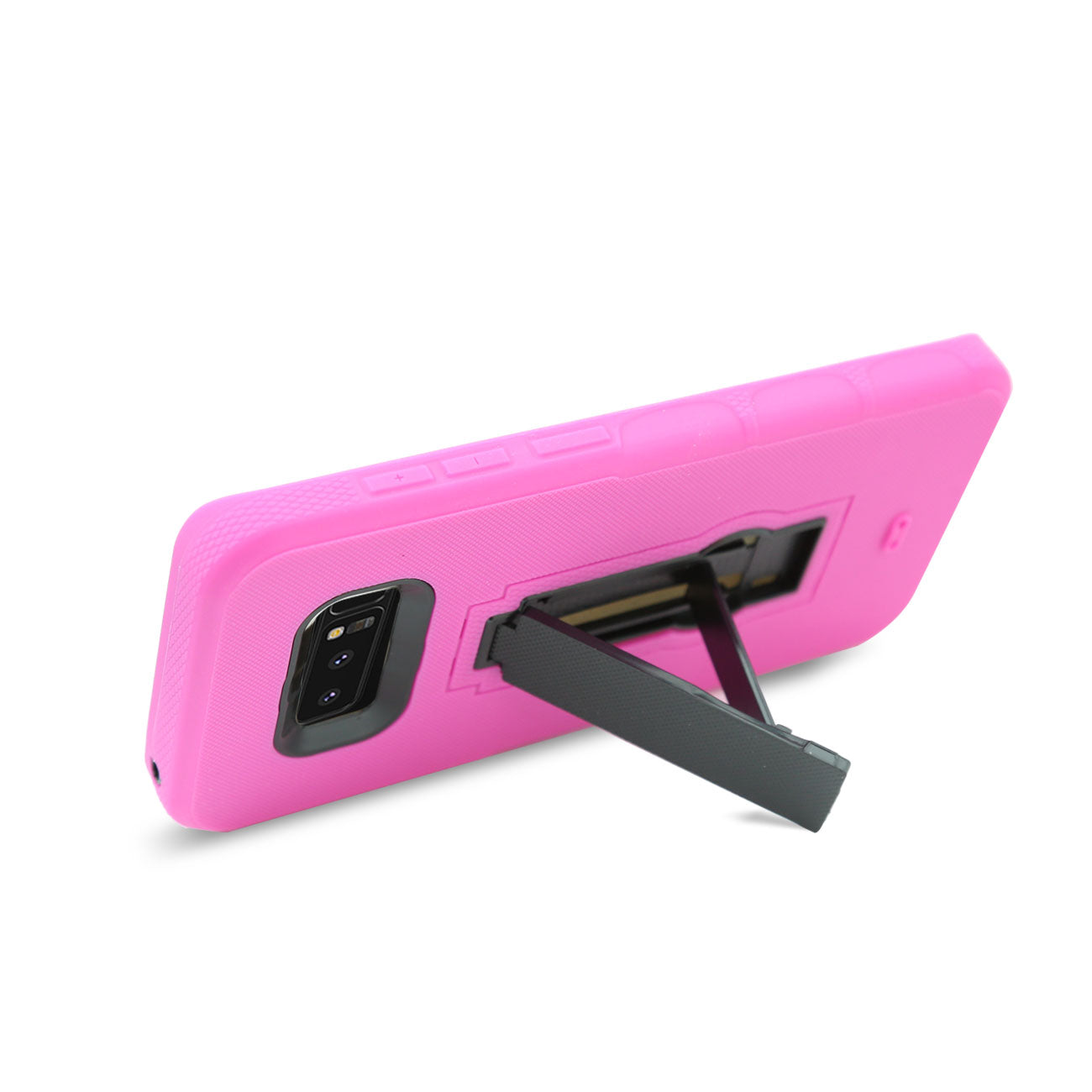 Case Protective Hybrid Dual Layer Kick-Stand Samsung Galaxy S8 Hot Pink Color