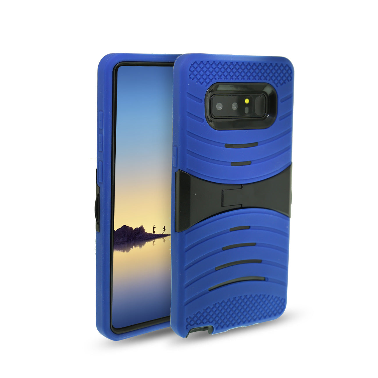 Case Protective Hybrid Dual Layer Kick-Stand Samsung Galaxy Note 8 Blue Color