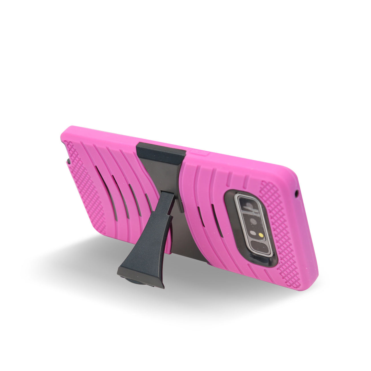 Samsung Galaxy Note 8 Hybrid Dual Layer Protective Case With Kick-Stand In Hot Pink