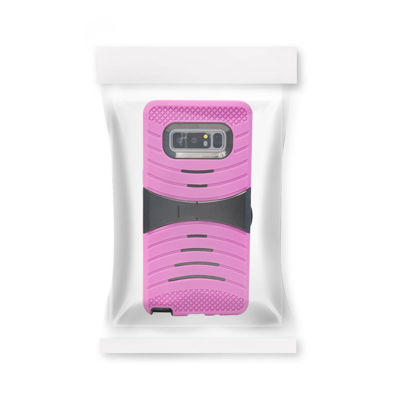 Samsung Galaxy Note 8 Hybrid Dual Layer Protective Case With Kick-Stand In Hot Pink
