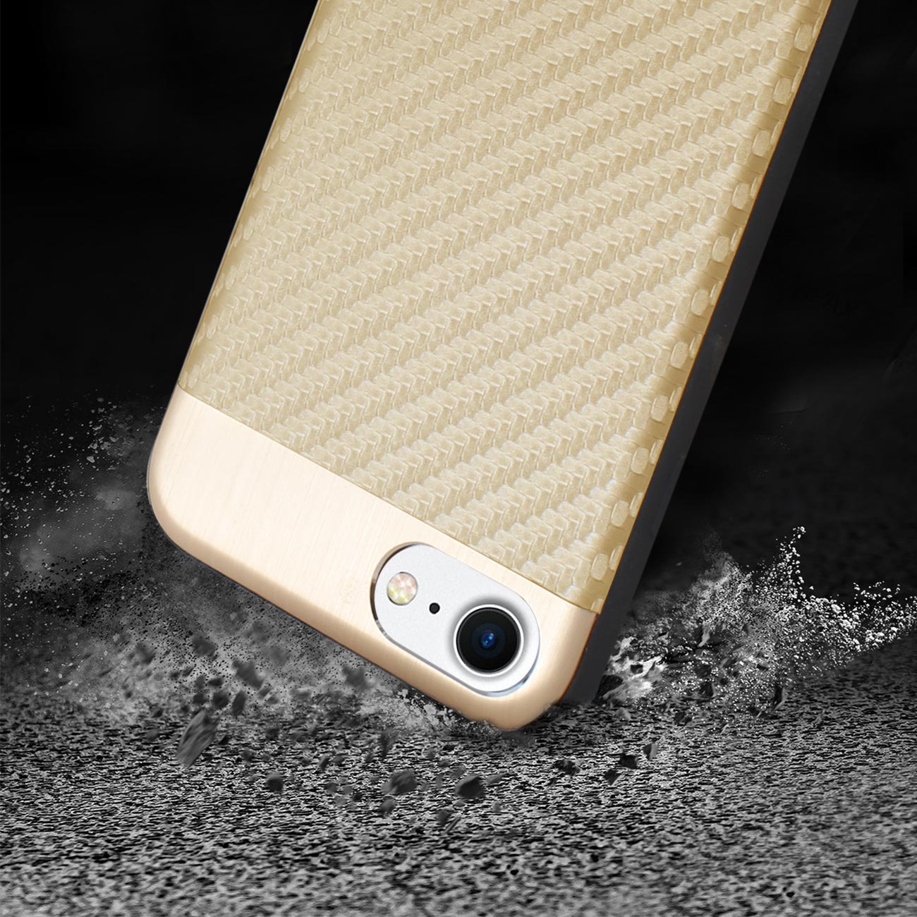 Cover Brushed Aluminum Metal Carbon fiber Style iPhone 7/ 8/ SE2