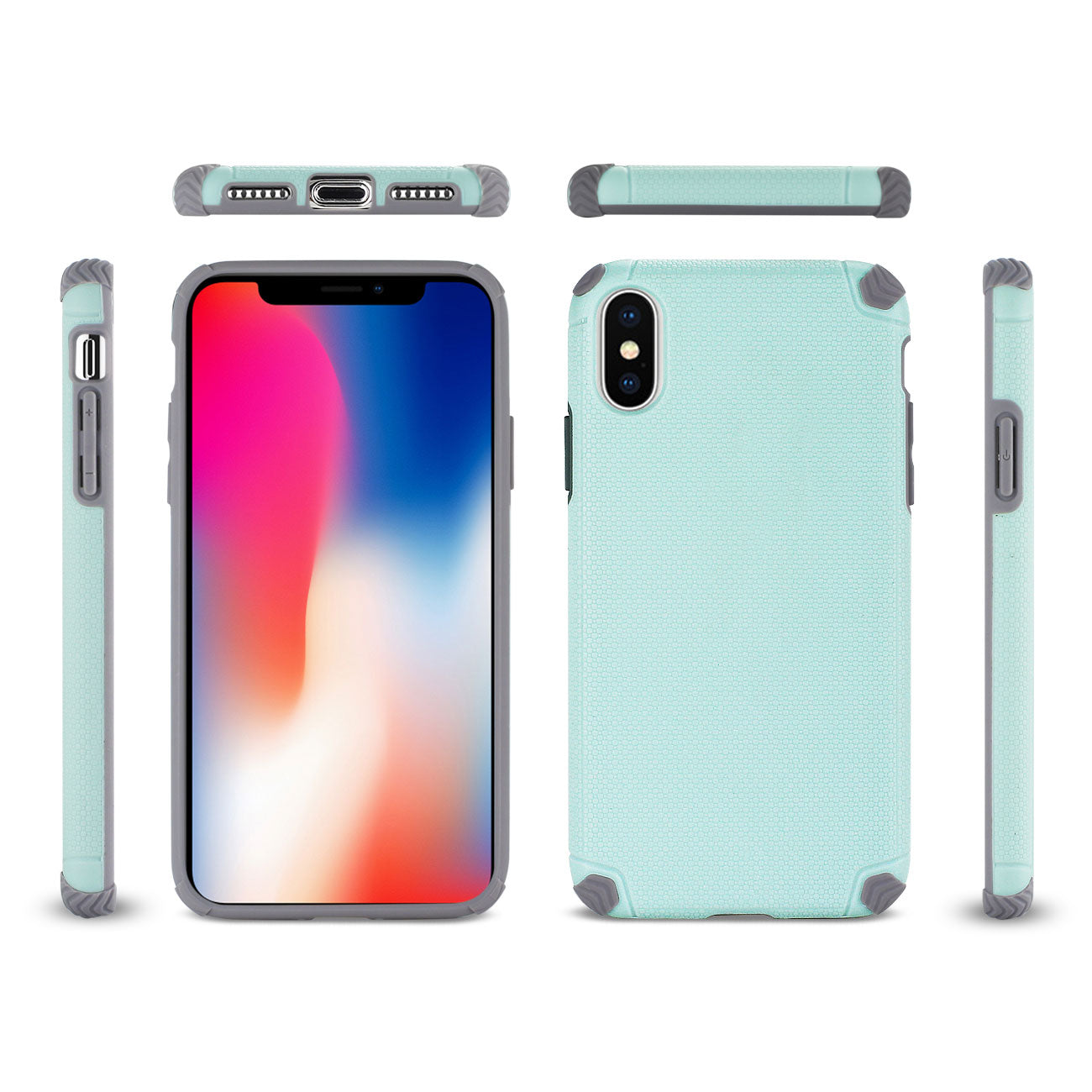 iPhone X Dual Layer Colorful Shockproof Case