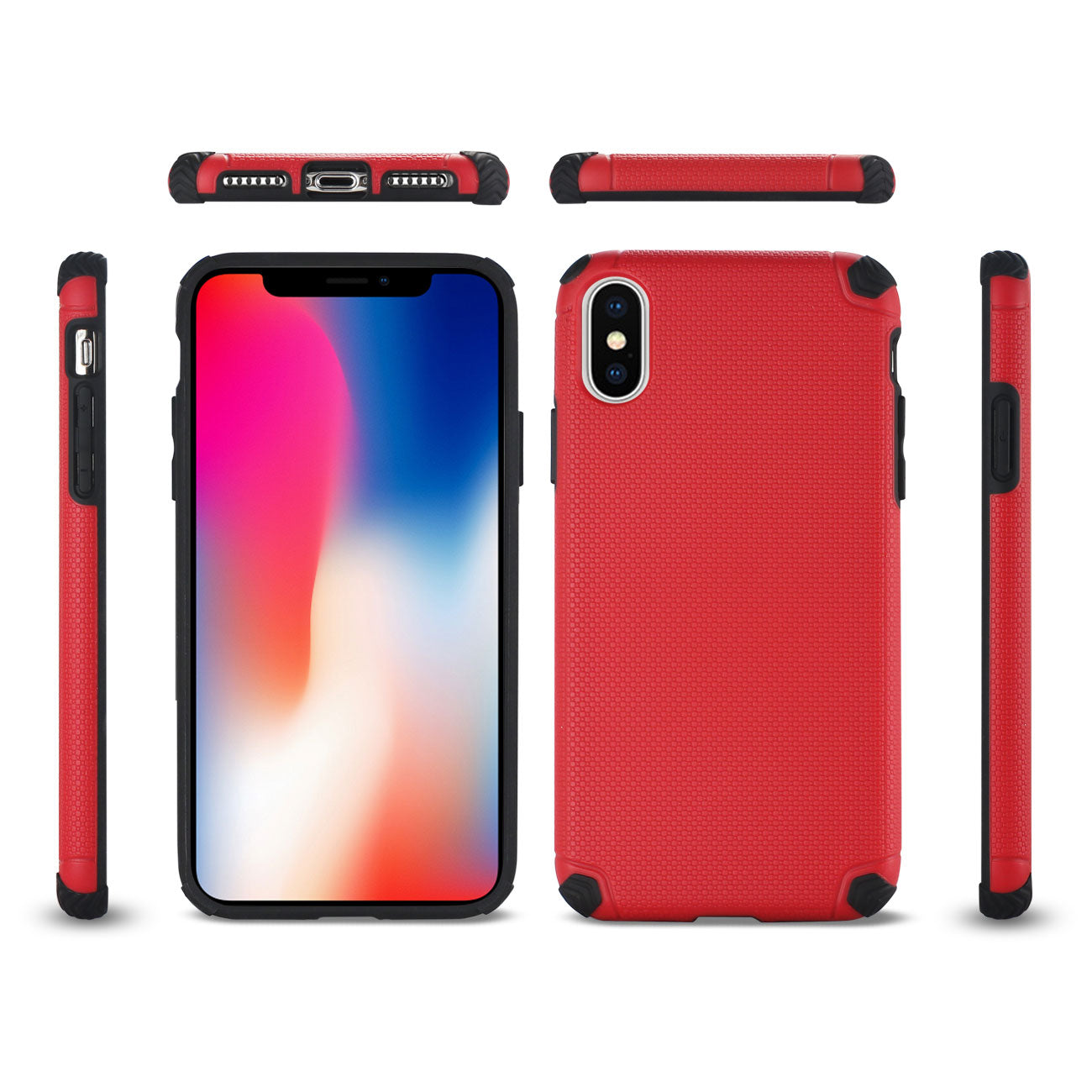 iPhone X Dual Layer Colorful Shockproof Case
