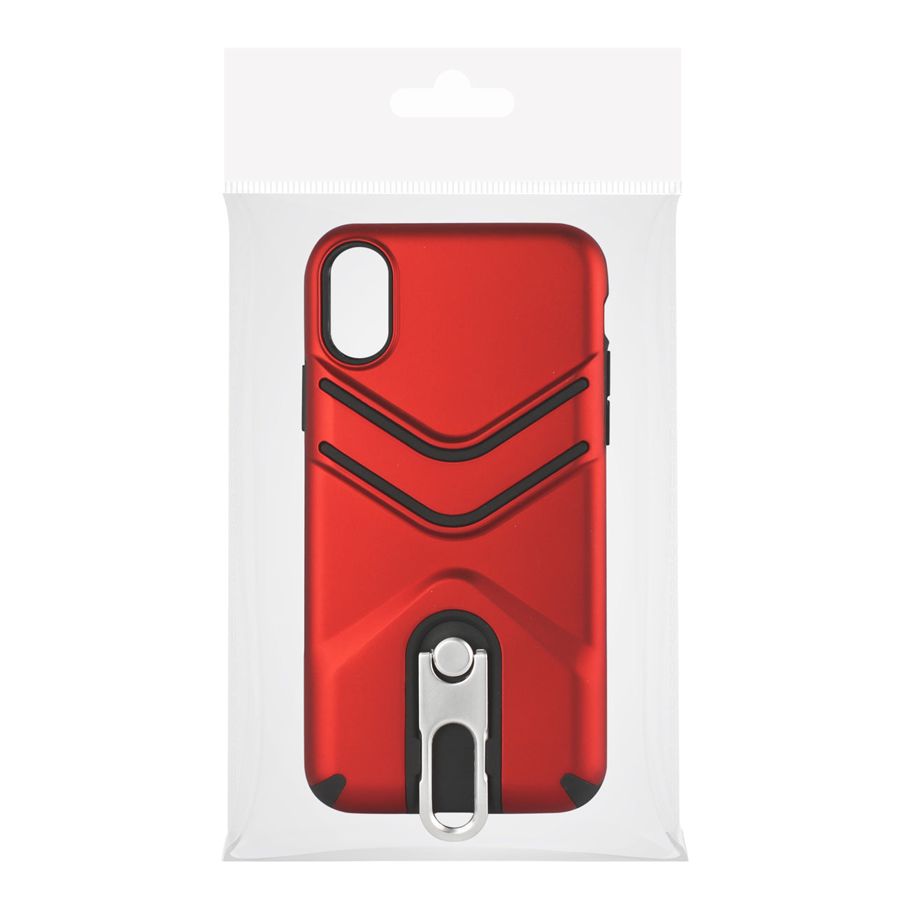 Cover PC TPU Protective With 360 Degree Rotatable Stand Slim-Fit Apple iPhone X Red Color
