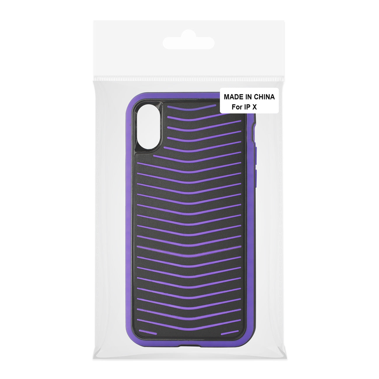iPhone X Grip Case Multi Layer Protection Cover In Black And Purple