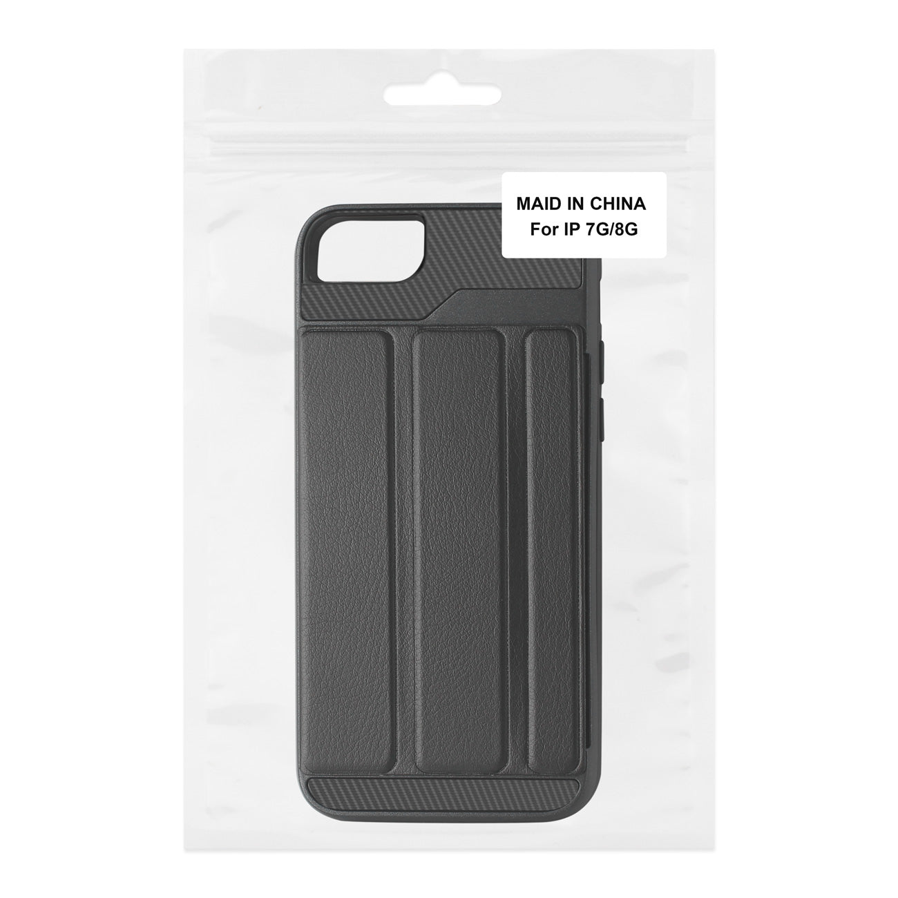 Wallet Case Leather Feel With Flip Cover Card Holder Kickstand iPhone 7/ 8/ SE2 /6/ 6S Black Color