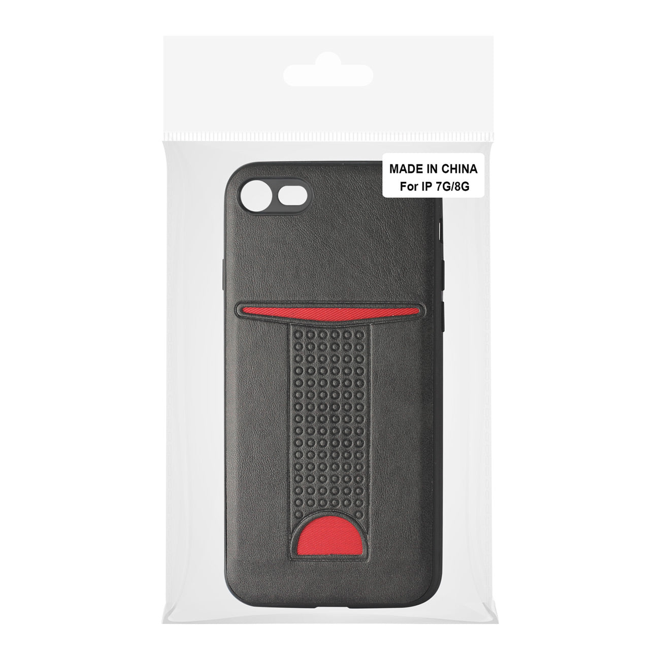 Wallet Case With Card Holder Slot, Slim Shockproof Protective Cover iPhone 7/ 8/ SE2/ 6/ 6S Black Color