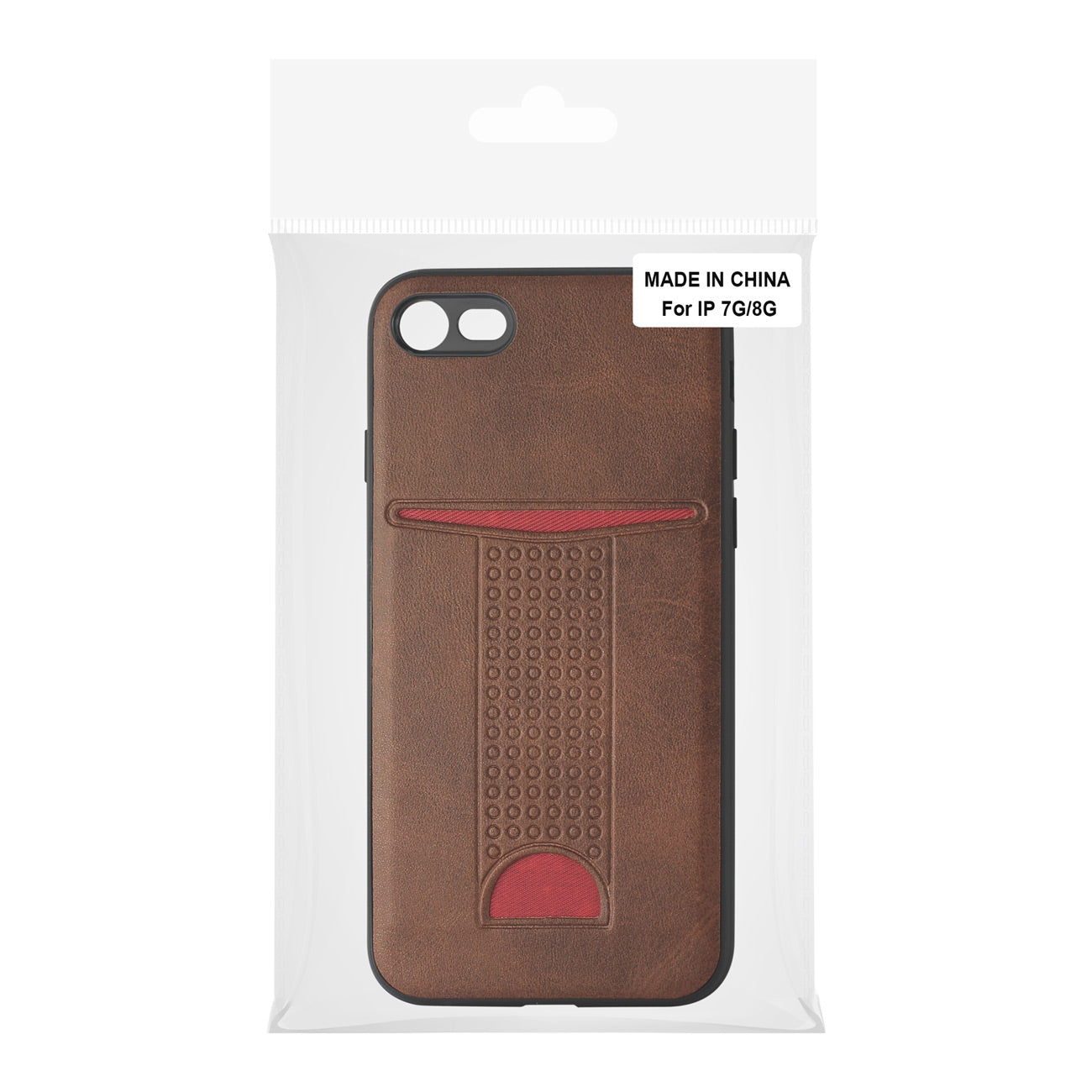 Wallet Case With Card Slot, Slim Shockproof Protective Cover iPhone 7/ 8/ SE2/ 6/ 6S Brown Color