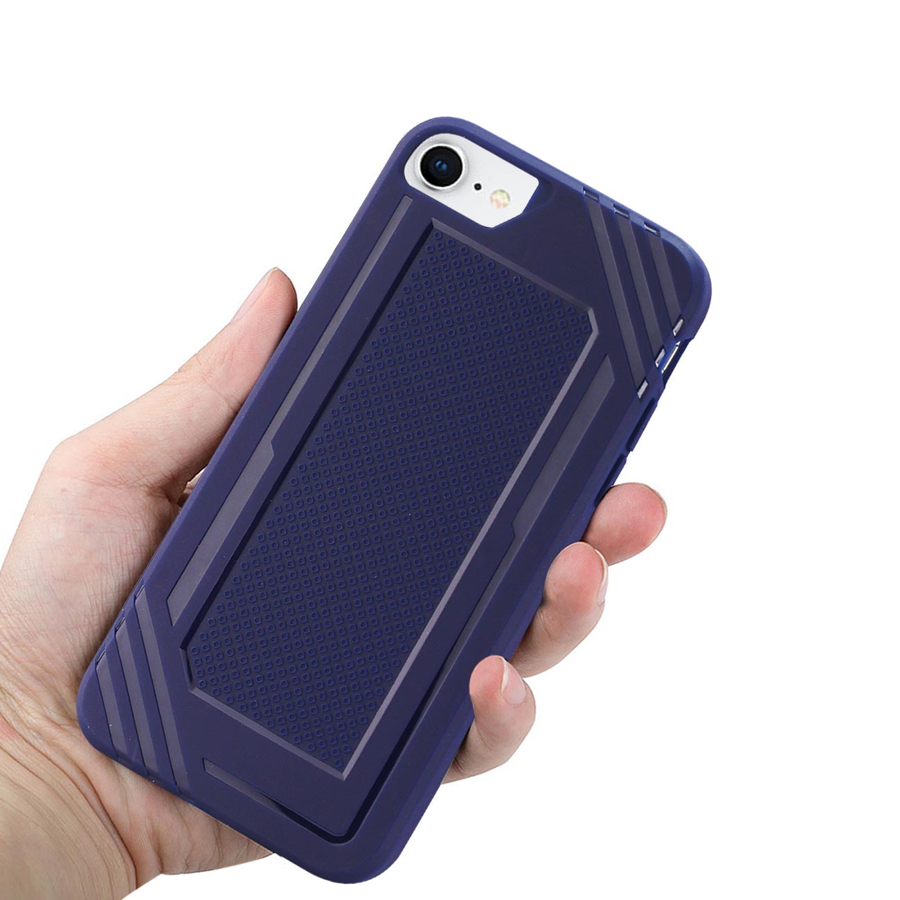 Case Armor Bumper TPU Soft Strong Rubber Slim-Fit Flexible Anti-Slip Grip iPhone 7/8/SE2 Navy Color
