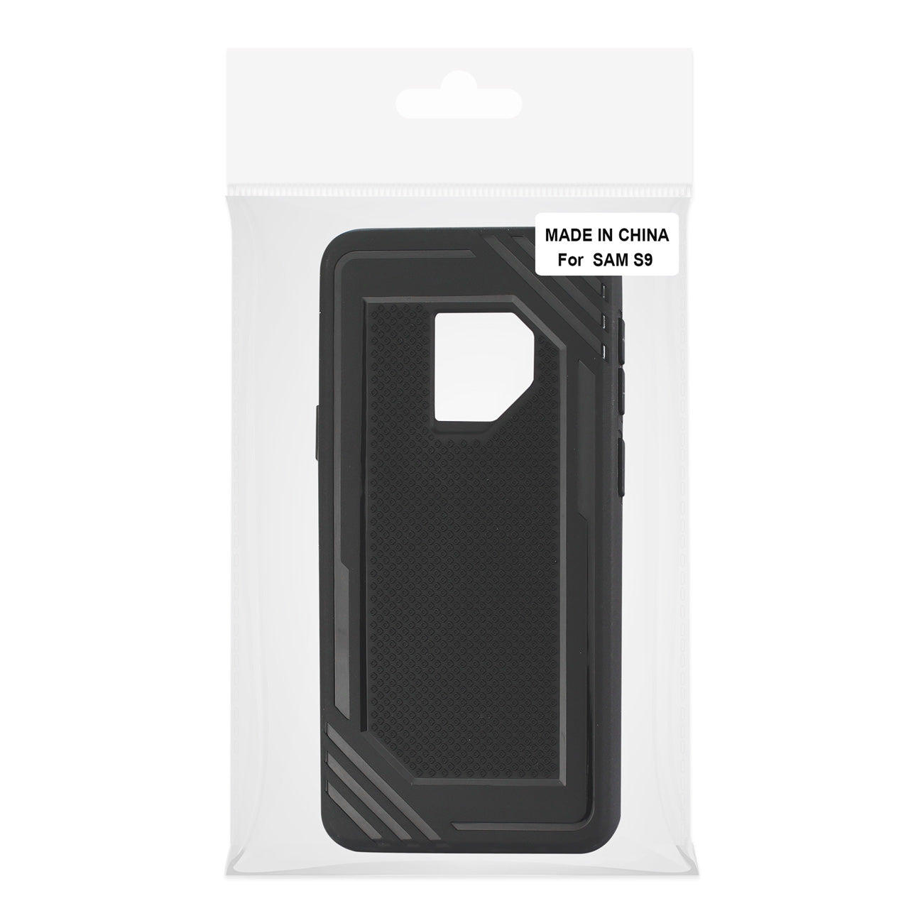 Case Bumper Rubber Soft TPU Slim-Fit Anti-Slip Grip Samsung Galaxy S9 Black Color