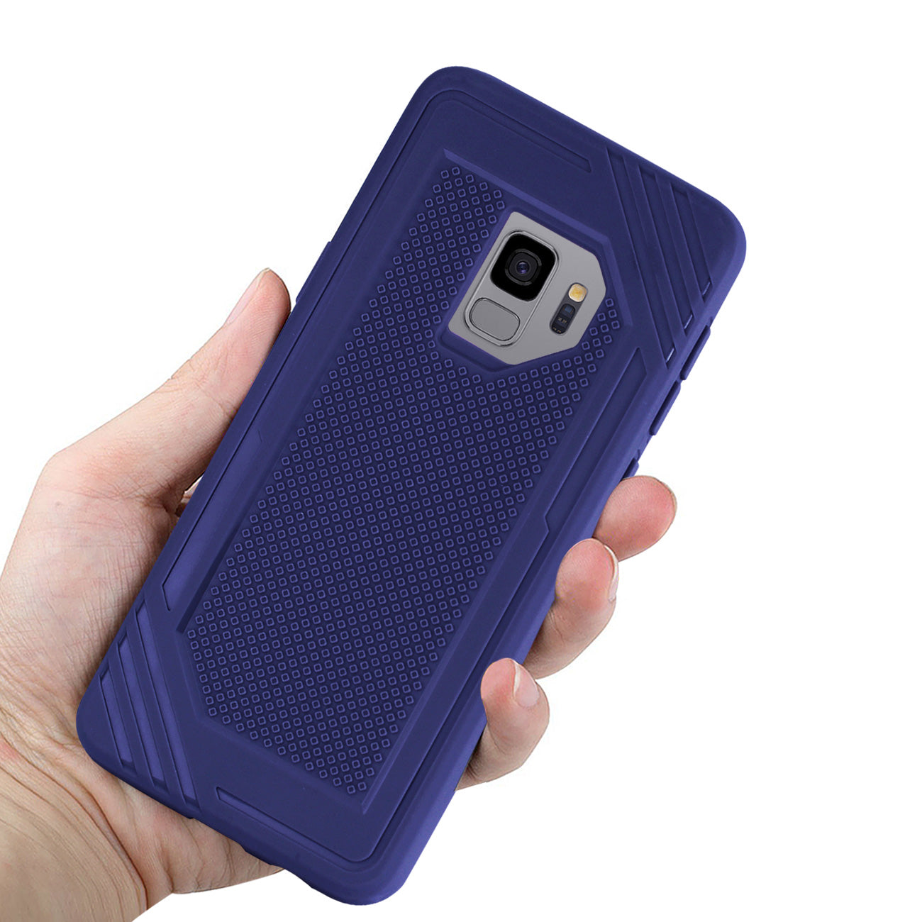 Case Bumper Soft TPU Rubber Slim-Fit Anti-Slip Grip Samsung Galaxy S9 Navy Color