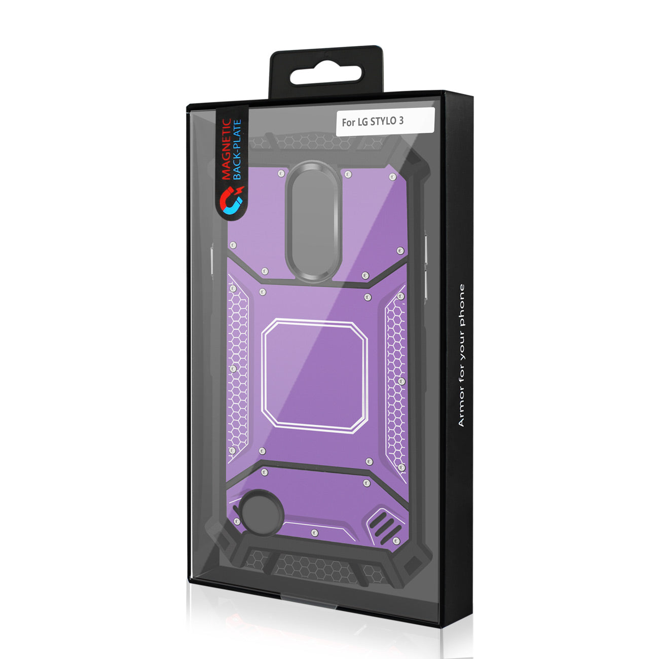 LG ARISTO 3 Metallic Front Cover Case In Purple