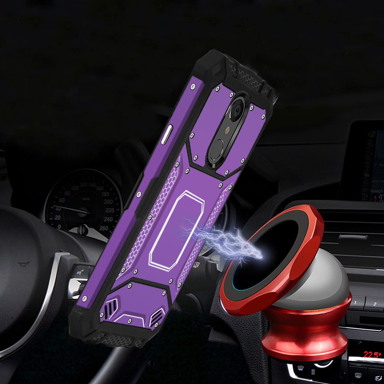 LG STYLO 4 Metallic Front Cover Case In Purple
