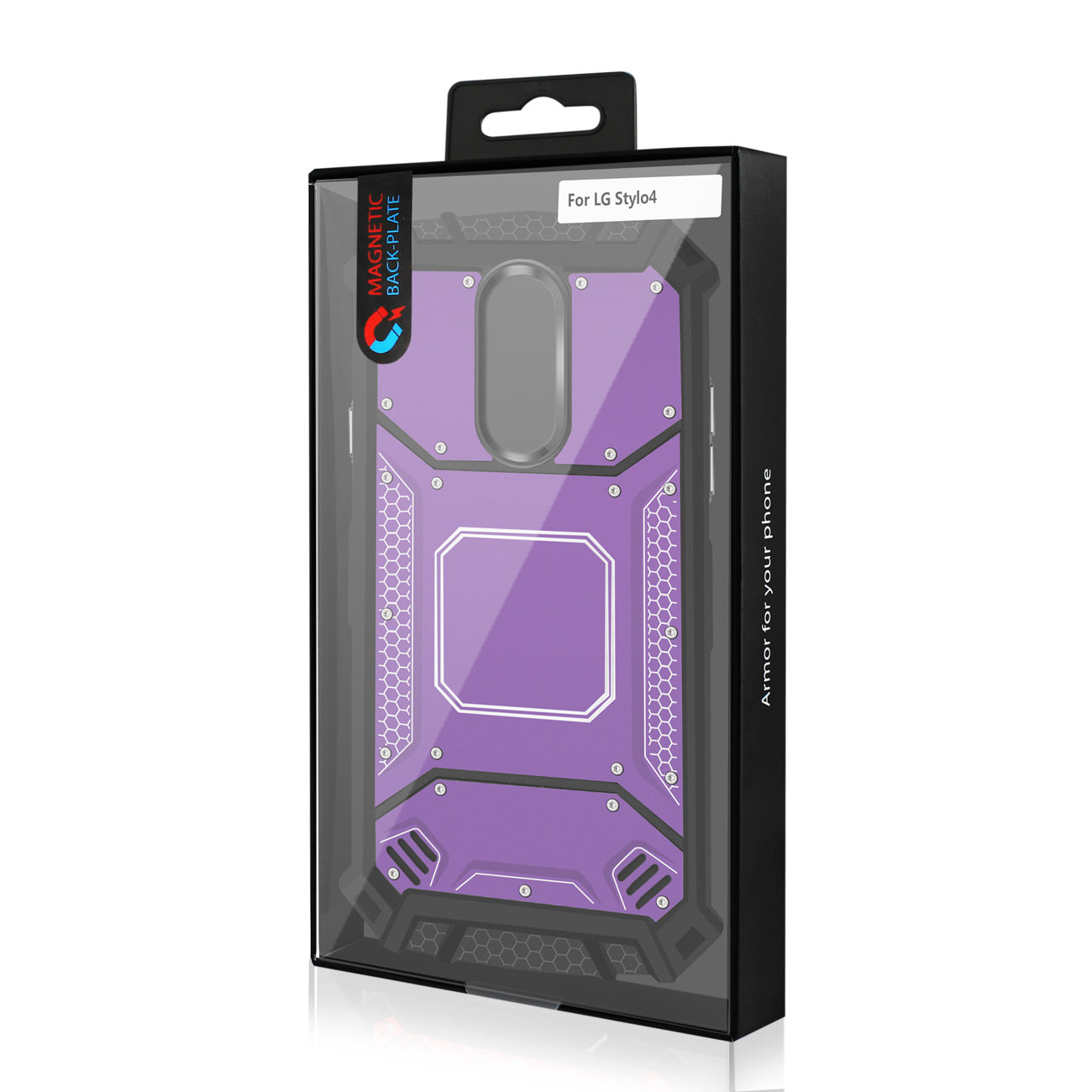LG STYLO 4 Metallic Front Cover Case In Purple