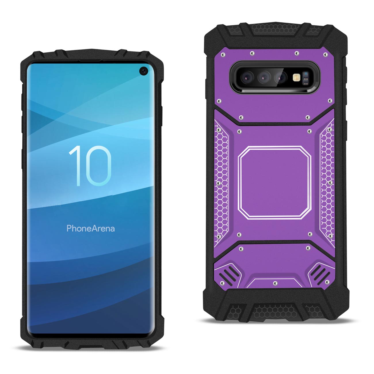 Case Front Cover Metallic Samsung S10 Purple Color