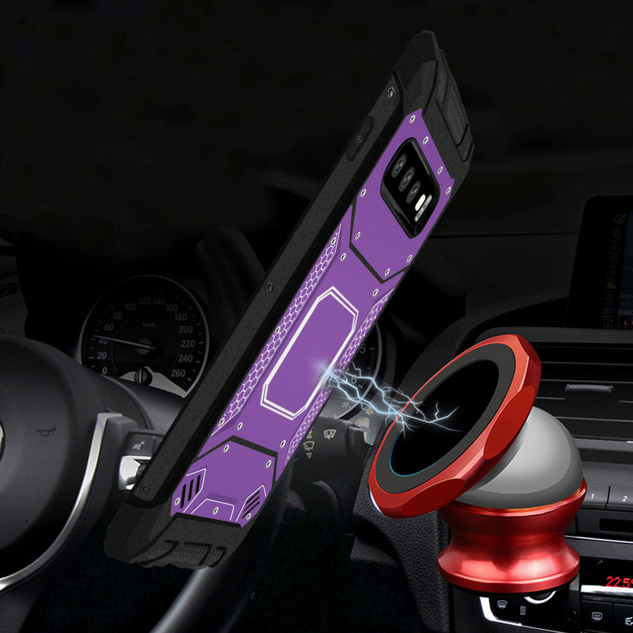 Case Front Cover Metallic Samsung S10 Purple Color