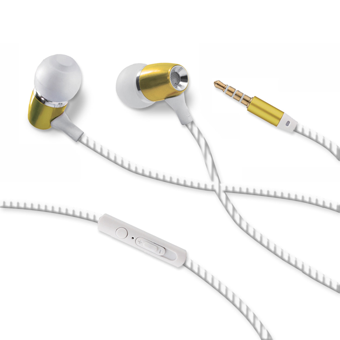 Headphones Headsets Earbuds Wired In-Ear Bass H350 With Microphone Stereo Gold Color