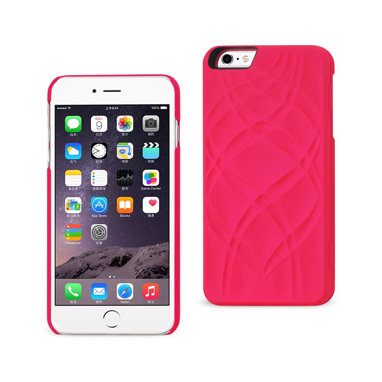 Wallet Case Hidden Mirror With Kickstand Function iPhone 6 Plus/ 6S Plus Red Color
